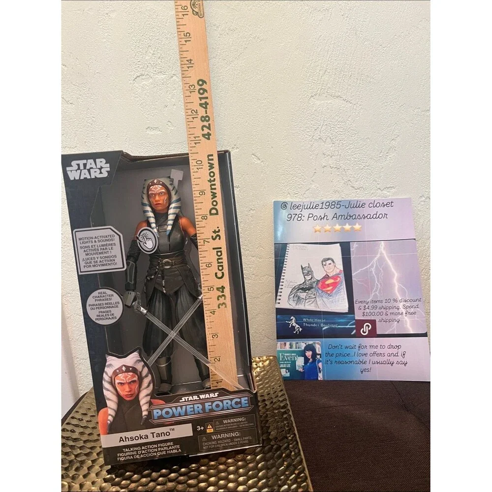 #2330*”12x10”Star Wars Ahsoka Tano Figure - Blue, White & Orange